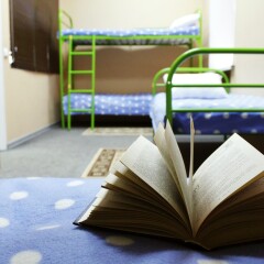 Hostel Aquarel Кровать в общем номере с двухъярусной кроватью фото 24