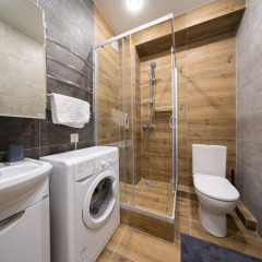 Гостиница More Apartments на Эстонской 37-4 в Красной Поляне отзывы, цены и фото номеров - забронировать гостиницу More Apartments на Эстонской 37-4 онлайн Красная Поляна ванная фото 2