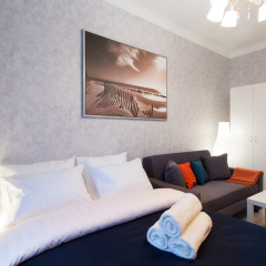 Гостиница Frunzenskaya 50 Apartments Lux в Москве отзывы, цены и фото номеров - забронировать гостиницу Frunzenskaya 50 Apartments Lux онлайн Москва комната для гостей фото 2