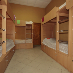 Hostel Podvorie Кровать в общем номере с двухъярусной кроватью фото 5