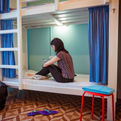Laguna Hostel Кровать в общем номере с двухъярусной кроватью фото 11