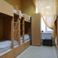 Hostel Podvorie Кровать в общем номере с двухъярусной кроватью фото 6