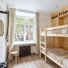 Nice Hostel Павелецкая Номер с общей ванной комнатой с различными типами кроватей (общая ванная комната) фото 2