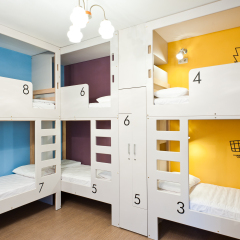 Graffiti L Hostel Кровать в общем номере фото 14