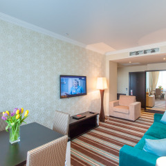 Гостиница Ramada by Wyndham Kazan City Centre в Казани - забронировать гостиницу Ramada by Wyndham Kazan City Centre, цены и фото номеров Казань комната для гостей фото 5
