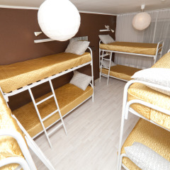 Гостиница Avrora Centr Guest House Кровать в общем номере с двухъярусной кроватью