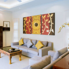 Отель Two Villas Holiday Oriental Style Layan Beach гостиная фото 6