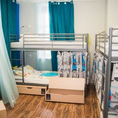 Хостел Кислород O2 Home Кровать в общем номере с двухъярусной кроватью фото 19