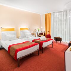Отель Andel's by Vienna House Prague 4* Улучшенный номер с разными типами кроватей фото 6