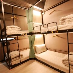 Backpackers Hostel-Ximending branch Кровать в мужском общем номере с двухъярусной кроватью