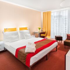 Отель Andel's by Vienna House Prague 4* Улучшенный номер с разными типами кроватей фото 5