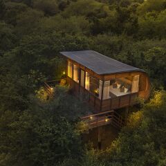 Отель Leopard Nest Luxury Campsite Коттедж Делюкс с различными типами кроватей фото 2