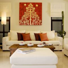 Отель Two Villas Holiday Oriental Style Layan Beach гостиная фото 3