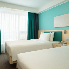 Гостиница Hampton by Hilton Moscow Strogino (Хэмптон бай Хилтон) 3* Стандартный номер с разными типами кроватей фото 2