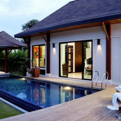 Отель Two Villas Holiday Oriental Style Layan Beach бассейн
