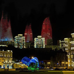 Отель Fairmont Baku at the Flame Towers вид на фасад фото 3