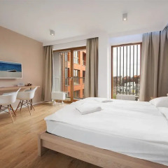 Апартаменты Apartinfo Aura Apartments Студия Делюкс с различными типами кроватей