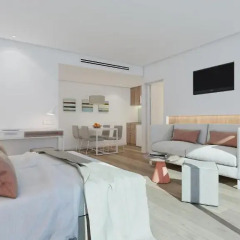 Отель Aparthotel Ponent Mar Студия премиум с различными типами кроватей