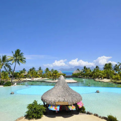 Отель InterContinental Resort Tahiti Французская Полинезия, Фааа - 1 отзыв об отеле, цены и фото номеров - забронировать отель InterContinental Resort Tahiti онлайн пляж фото 2