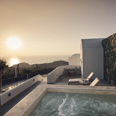 Отель Santo Maris Oia, Luxury Suites & Spa 5* Президентский люкс с различными типами кроватей фото 8