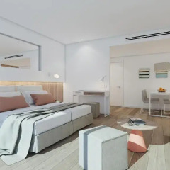 Отель Aparthotel Ponent Mar Студия премиум с различными типами кроватей фото 3