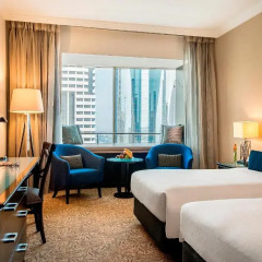 Отель Towers Rotana - Dubai Номер Делюкс с различными типами кроватей фото 3