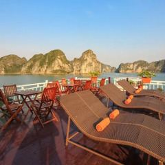 Отель Halong Golden Bay Cruise Номер Делюкс с различными типами кроватей фото 3