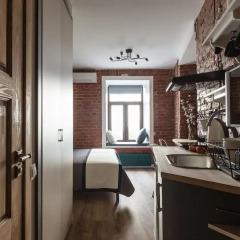 Апартаменты Homely на Громовой 8 Студия с разными типами кроватей фото 11