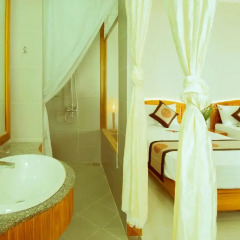 Отель Riverside Plum Garden Homestay 2* Улучшенный номер с различными типами кроватей фото 4
