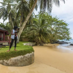 Отель Bom Bom Principe Island 4* Бунгало с различными типами кроватей фото 12