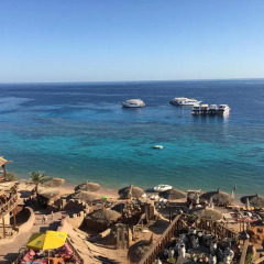 Отель Aqua Blu Resort Египет, Шарм эль Шейх - 4 отзыва об отеле, цены и фото номеров - забронировать отель Aqua Blu Resort онлайн пляж фото 2