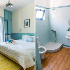 Отель Saronis Hotel Греция, Агистри - отзывы, цены и фото номеров - забронировать отель Saronis Hotel онлайн ванная
