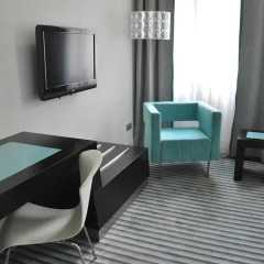 Отель Red & Blue design 4* Стандартный номер с двуспальной кроватью фото 4