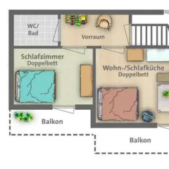 Отель Ferienhaus Flussperle 3* Апартаменты фото 28