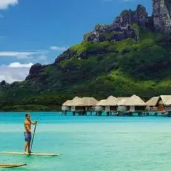 Отель Four Seasons Resort Bora Bora 5* Бунгало с различными типами кроватей фото 26