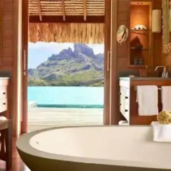 Отель Four Seasons Resort Bora Bora 5* Бунгало с различными типами кроватей фото 25