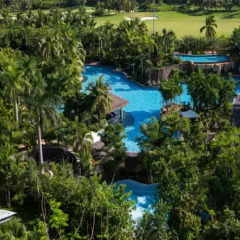 Отель Mingshen Golf & Bay Resort Sanya 4* Улучшенный номер с различными типами кроватей фото 2