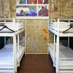 Typography Hostel Кровать в общем номере с двухъярусными кроватями фото 15