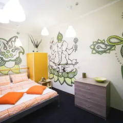 Art Hostel Contrast Стандартный номер с двуспальной кроватью (общая ванная комната) фото 2