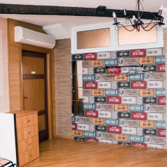 Hostel Kamin Стандартный семейный номер разные типы кроватей (общая ванная комната)