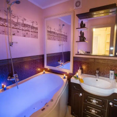 Гостиница Luxury apartments with jacuzzi Украина, Сумы - отзывы, цены и фото номеров - забронировать гостиницу Luxury apartments with jacuzzi онлайн ванная