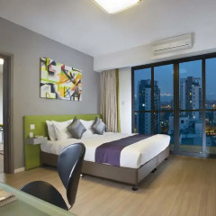 Отель Citadines Xinghai Suzhou 4* Улучшенные апартаменты с различными типами кроватей фото 6