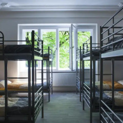 Hostel Fontana Кровать в общем номере с двухъярусной кроватью фото 4