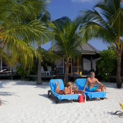 Отель Kuredu Island Resort 4* Вилла с различными типами кроватей фото 12