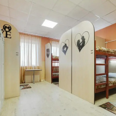 Хостел Стиляги Кровать в общем номере с двухъярусной кроватью фото 7