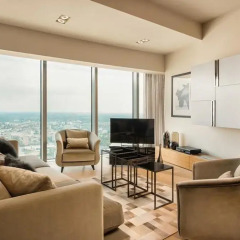 Апартаменты 40th+ Floor Luxury Apartments in Sky Tower Люкс с различными типами кроватей фото 17