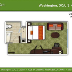 Отель Courtyard Washington, DC/U.S. Capitol 3* Стандартный номер с различными типами кроватей