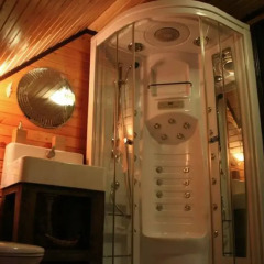 Гостиница Загородный комплекс отдыха Волжанка Коттедж Делюкс разные типы кроватей фото 24