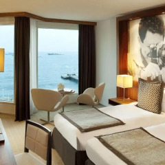 Отель JW Marriott Cannes 5* Улучшенный номер с различными типами кроватей фото 3