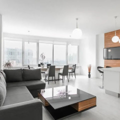 Апартаменты At Home Apartment комната для гостей фото 4